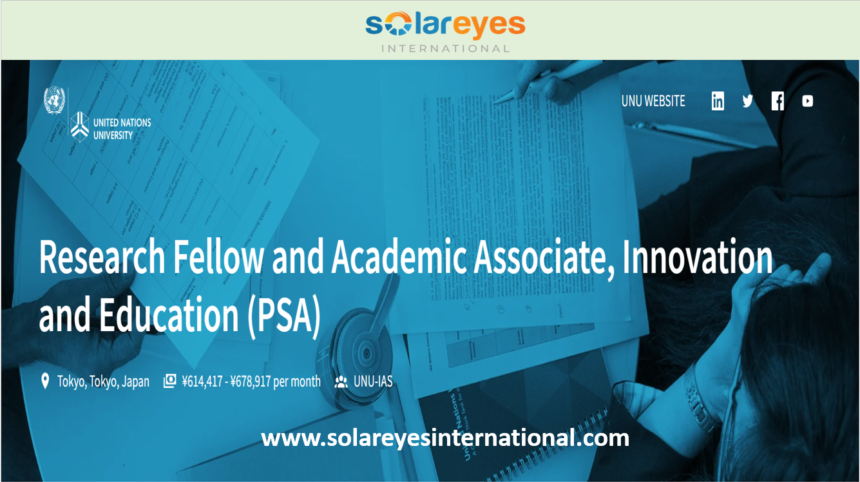 Associate, Innovation and Education (PSA) - United Nations University (UNU)