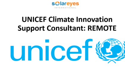 UNICEF Climate Innovation Support Consultant: REMOTE